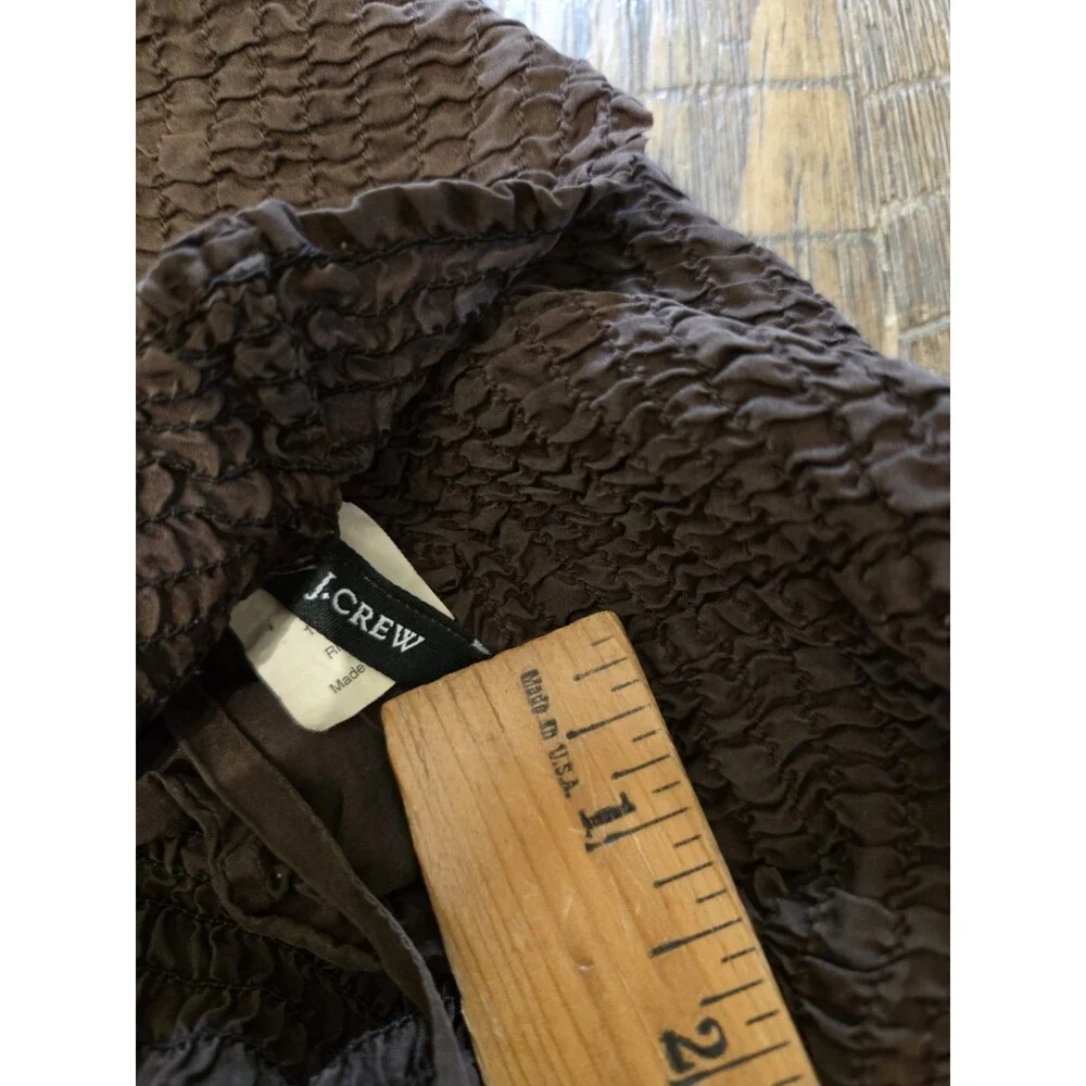 J. Crew Brown Maxi Dress with Smocked Bodice
